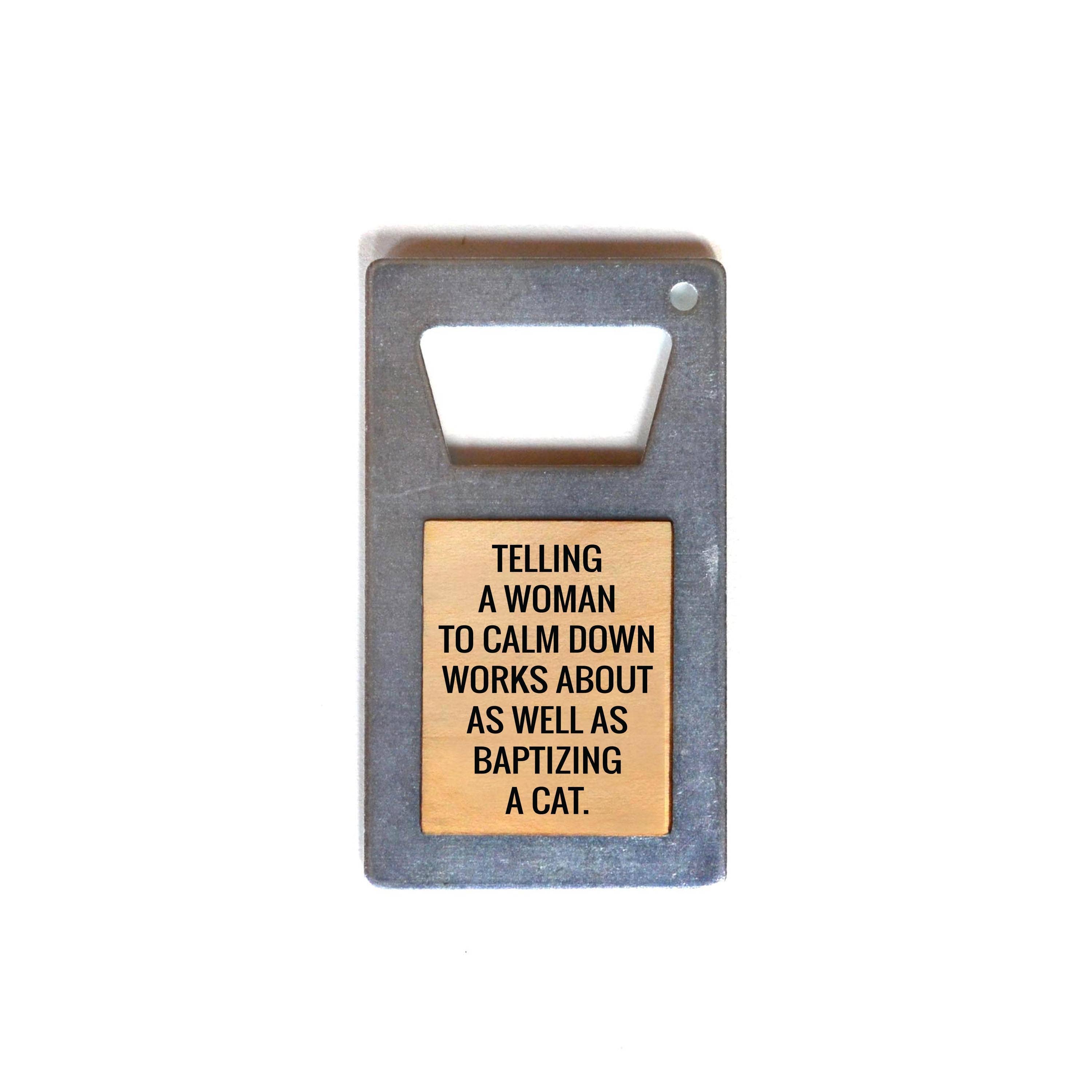 Baptizing A Cat Beer Bottle Opener