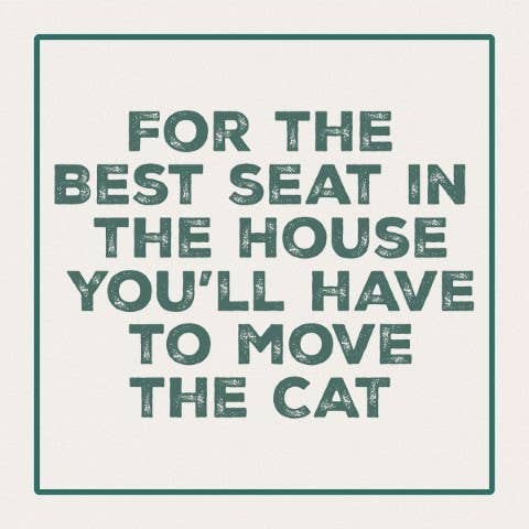 Move the Cat Square House Coaster
