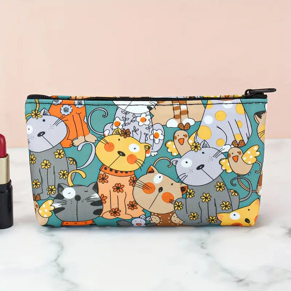 Cartoon Cats Makeup Pouch