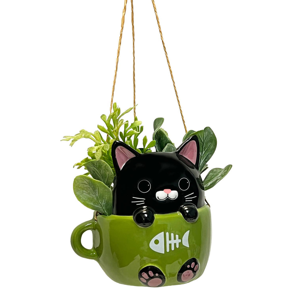 Cats In Cups Mini Hanging Planters