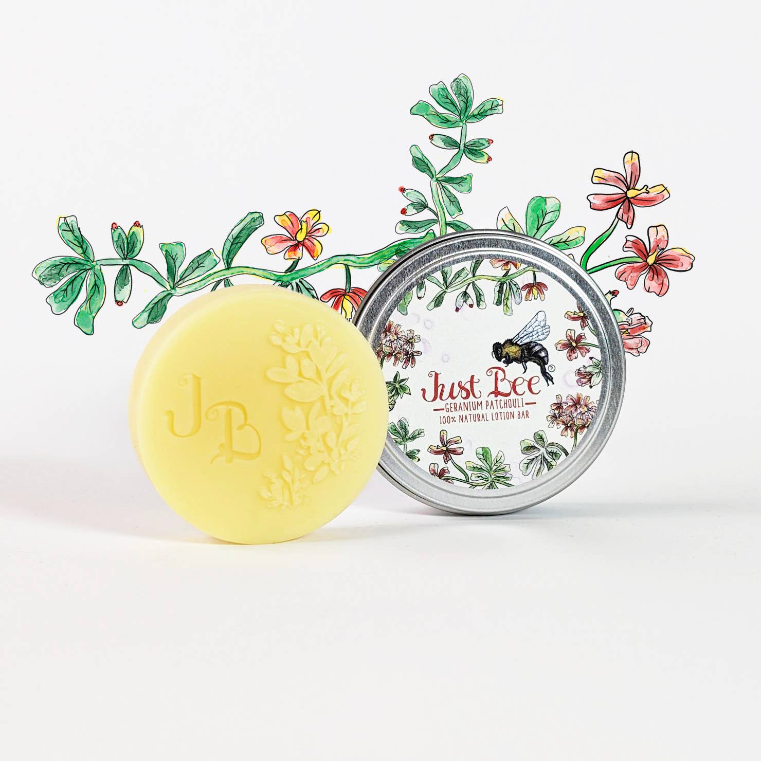 Just Bee Patchouli Geranium Lotion Bar