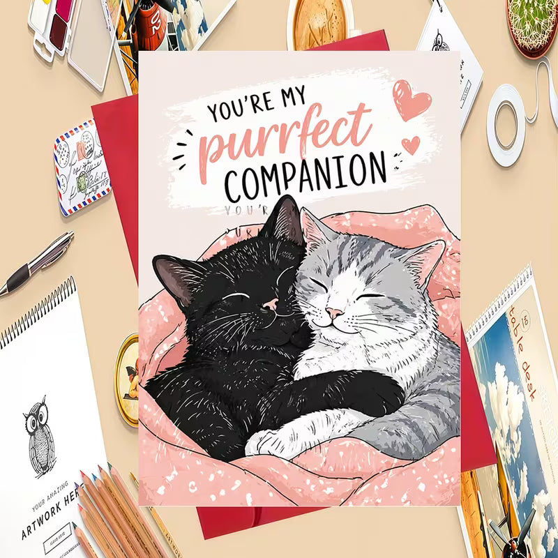 You're my Purrfect Companion Greeting Card