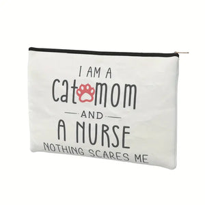 Nurse & Cat Mom Zippered Pouch