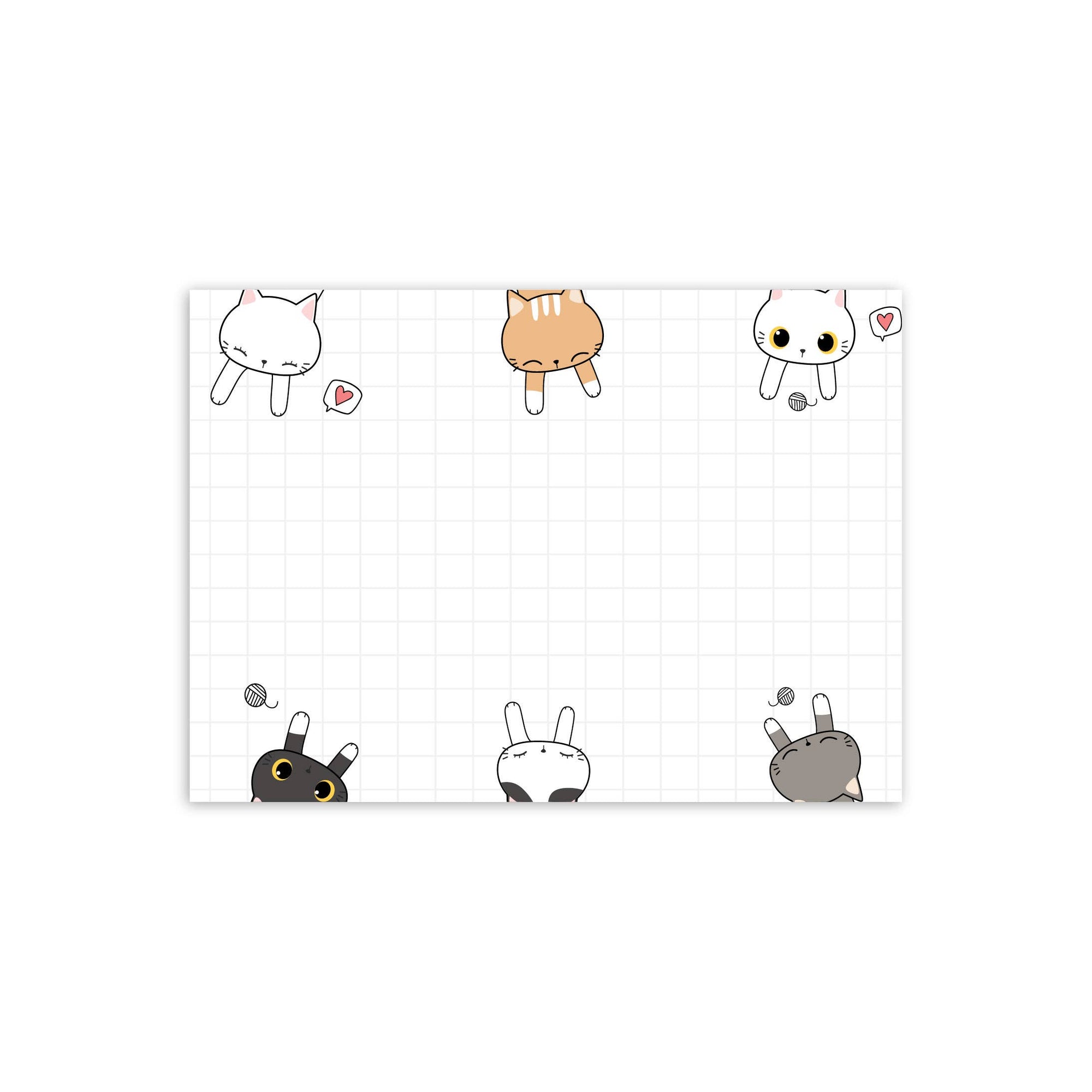 Cat Peekaboo Grid Post-it® Note 3x4