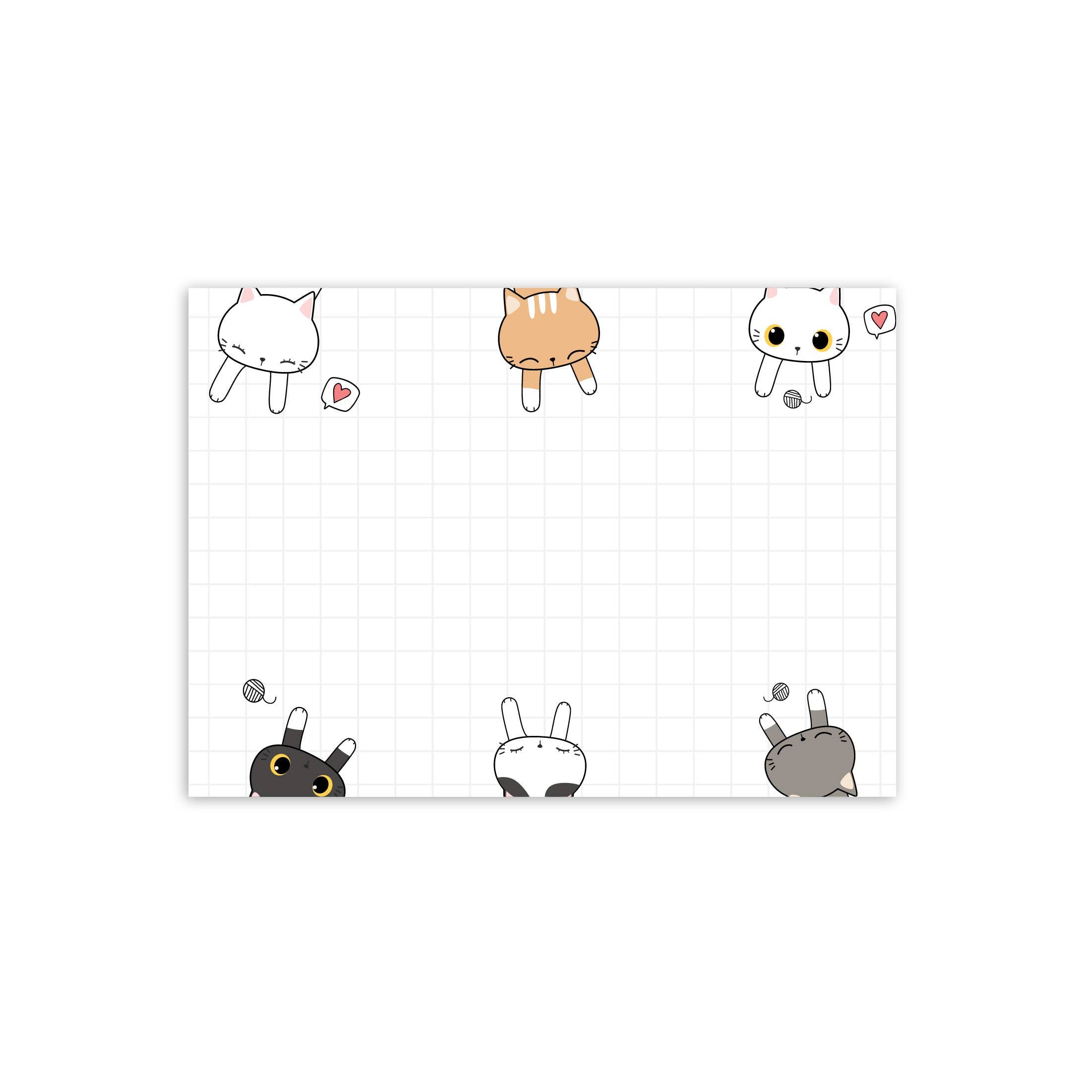 Cat Peekaboo Grid Post-it® Note 3x4