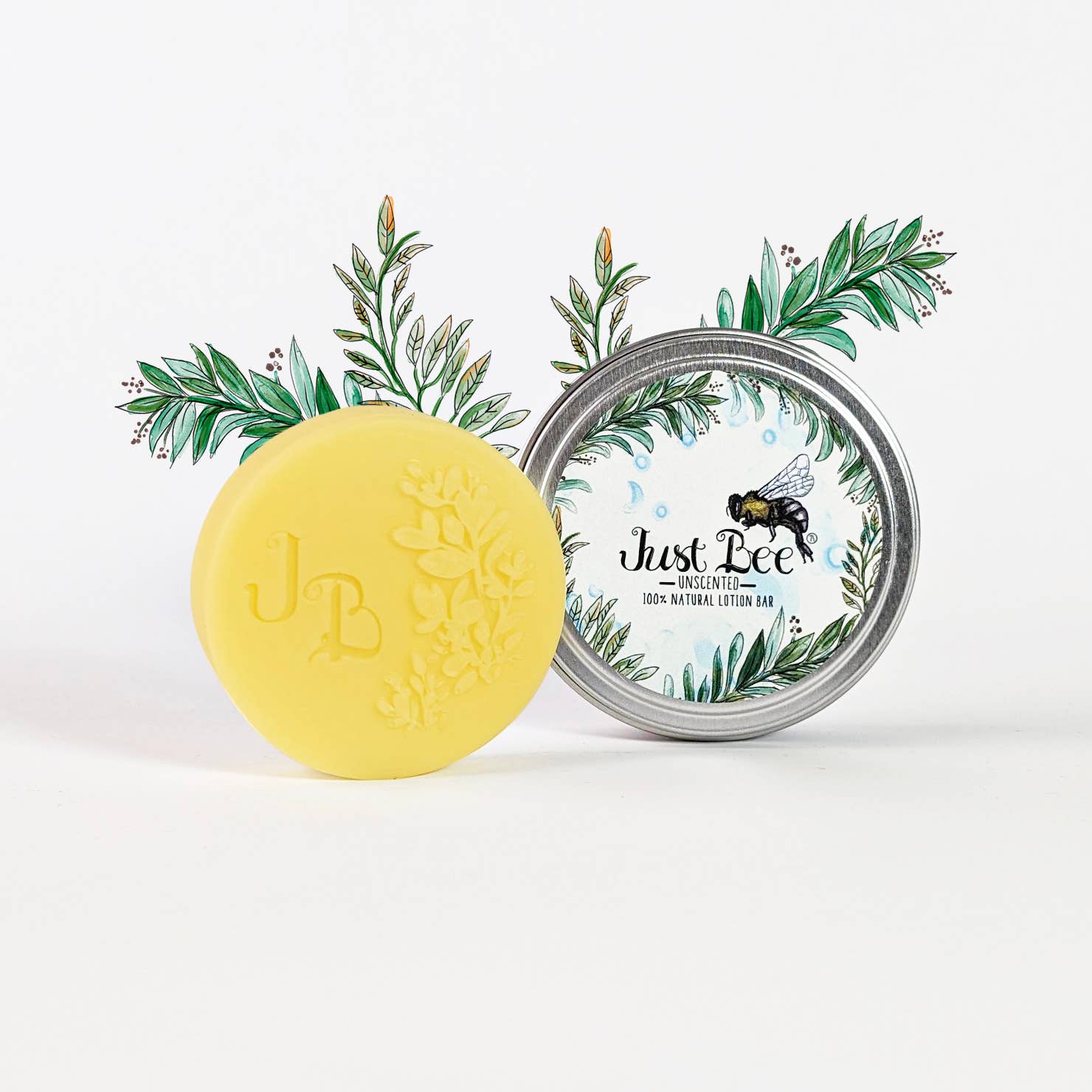 Just Bee Unscented Beeswax Lotion Bar