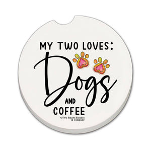 Dogs & Coffee Stone Car Coaster