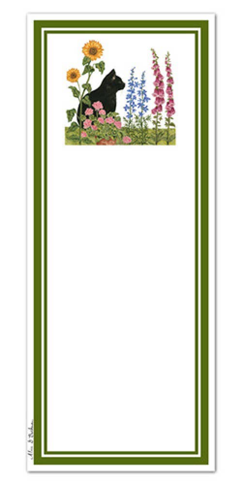 Floral Cat Magnetic Note Pad