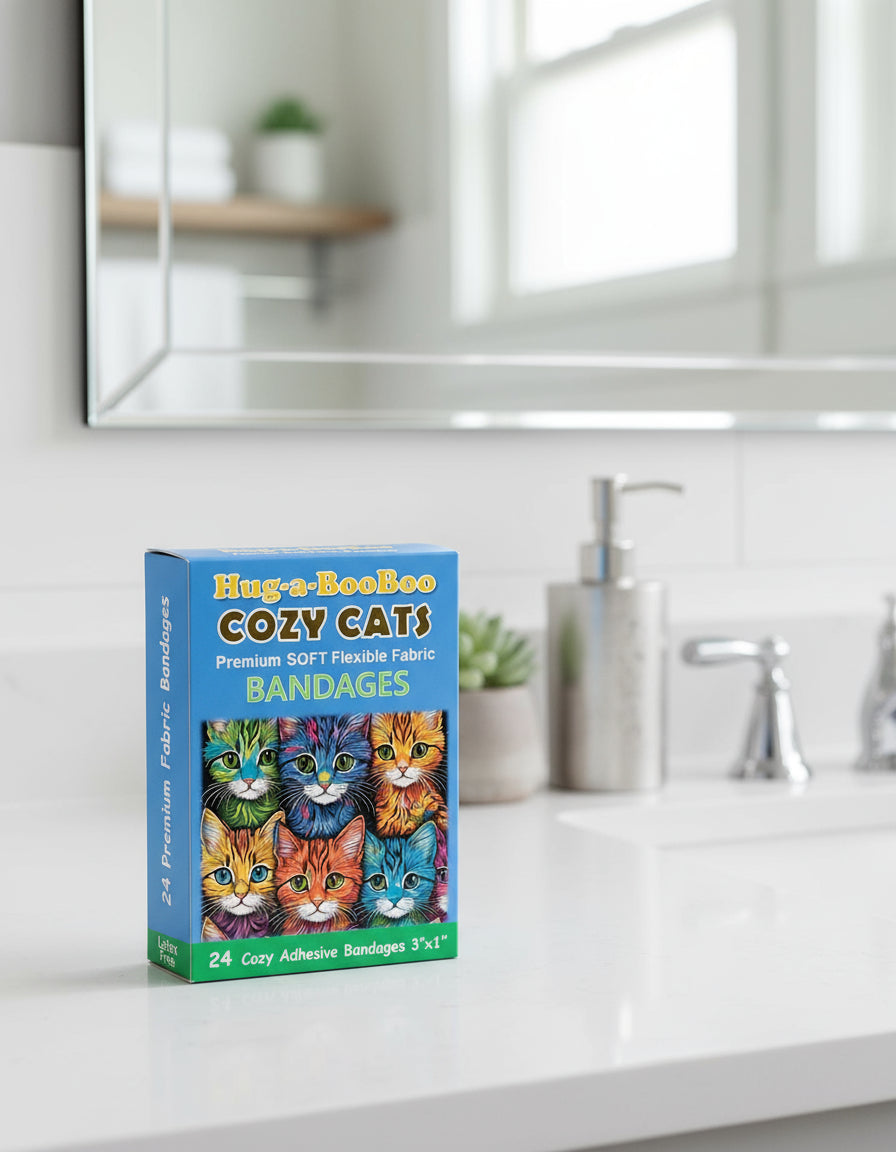 Cozy Cats Stretch Fabric Bandages