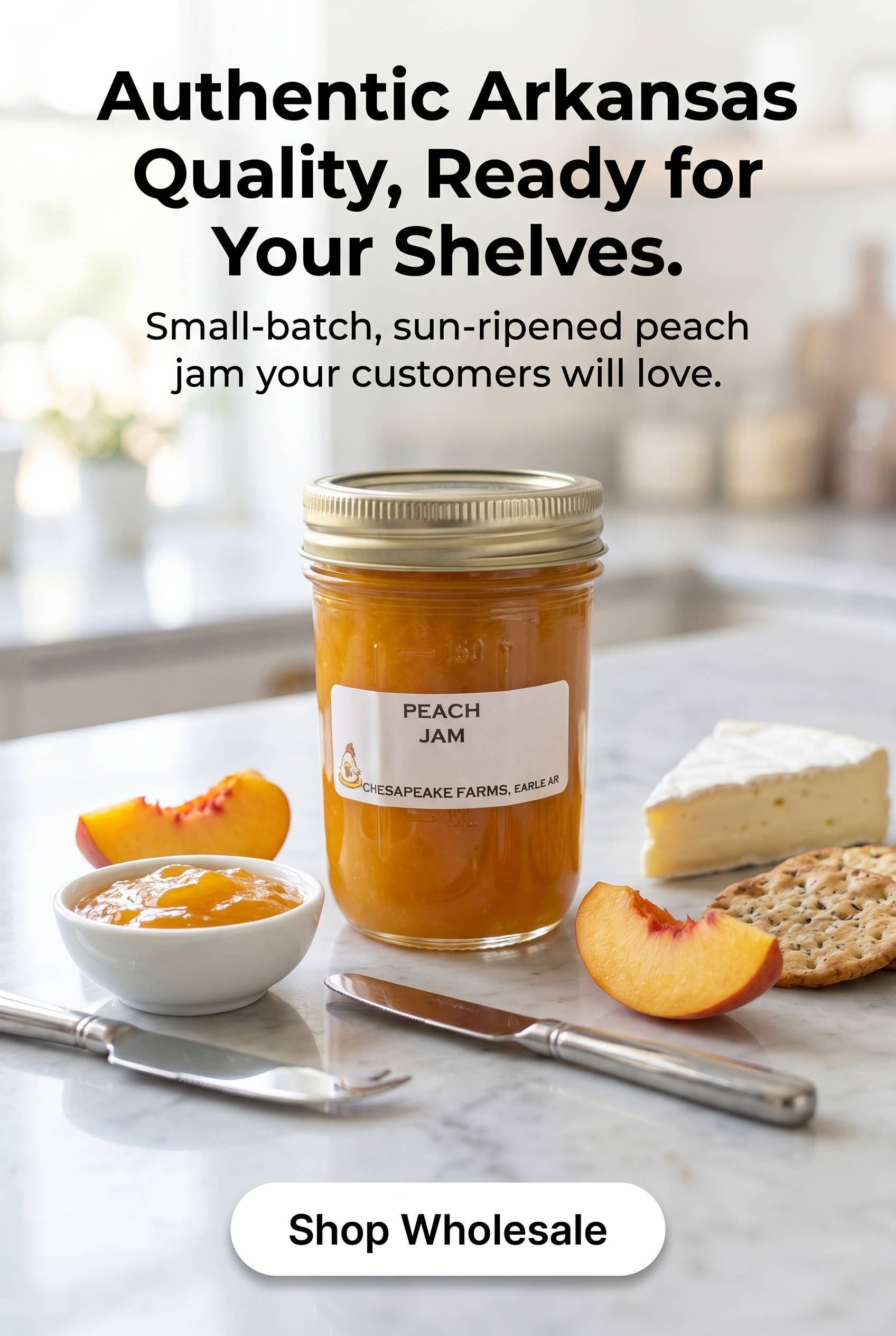 Chesapeake Farms Small-batch Peach Jam 8oz