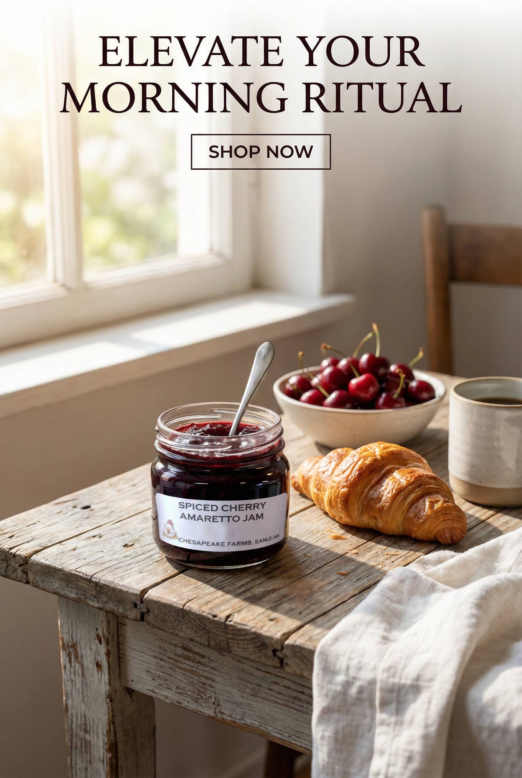 Chesapeake Farms Small‑Batch Spiced Cherry Amaretto Jam 8oz
