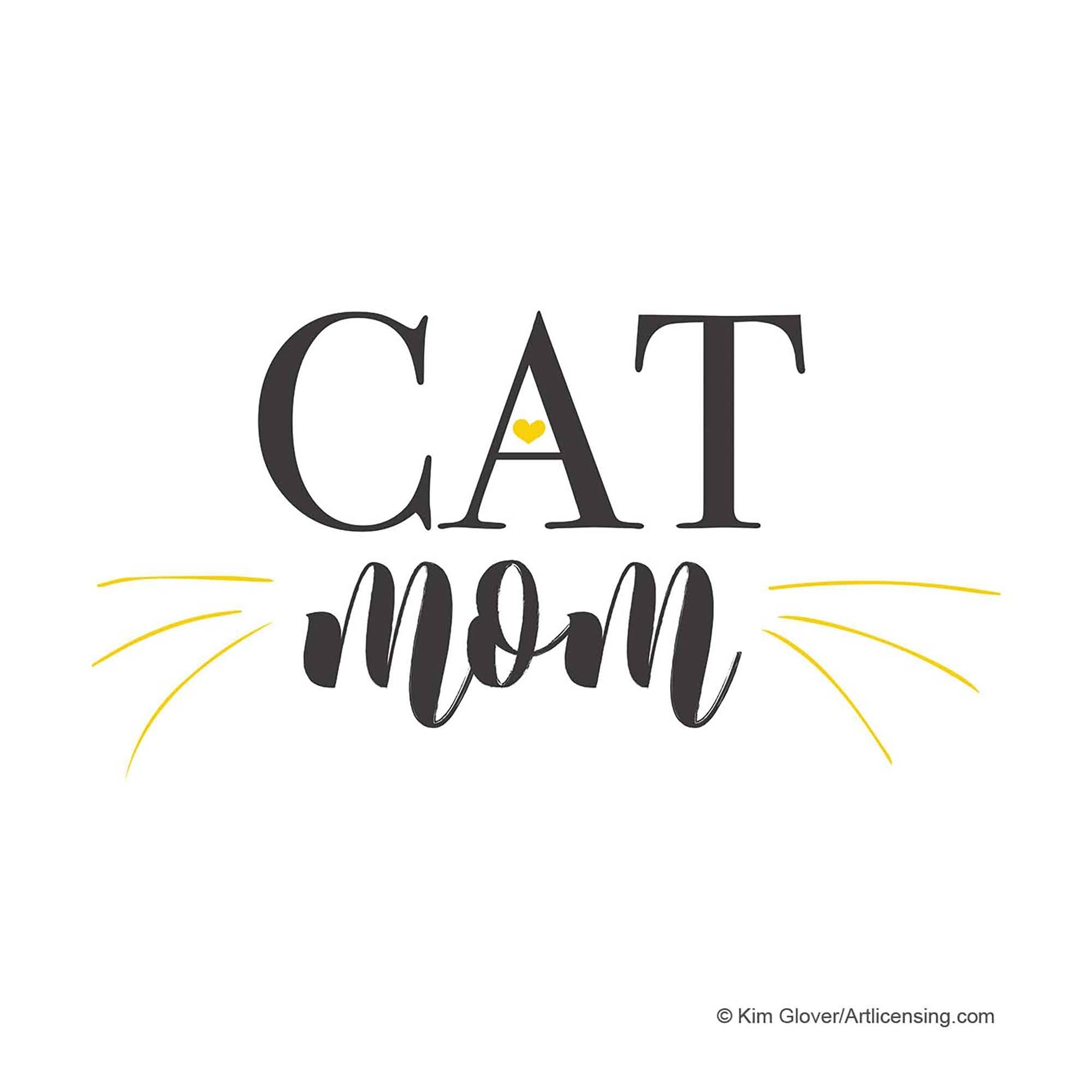 Cat Mom Single Absorbent Stone Coaster