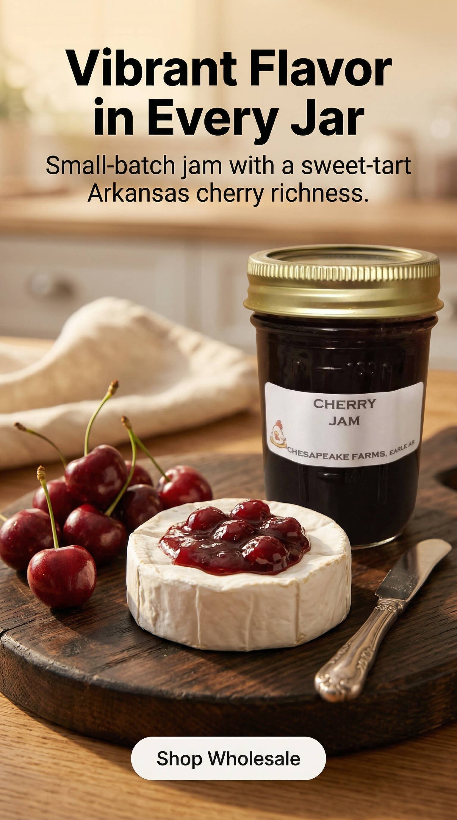 Chesapeake Farms Small-batch Cherry Jam 8oz