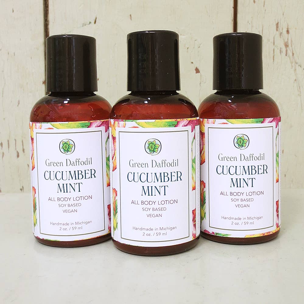 Cucumber Mint Mini Soy Lotion Bottle