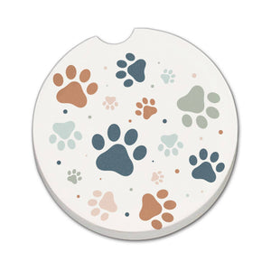 Paw Prints Stone Car Coaster