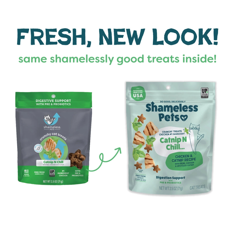 Catnip N Chill Crunchy Cat Treats- Digestive Support