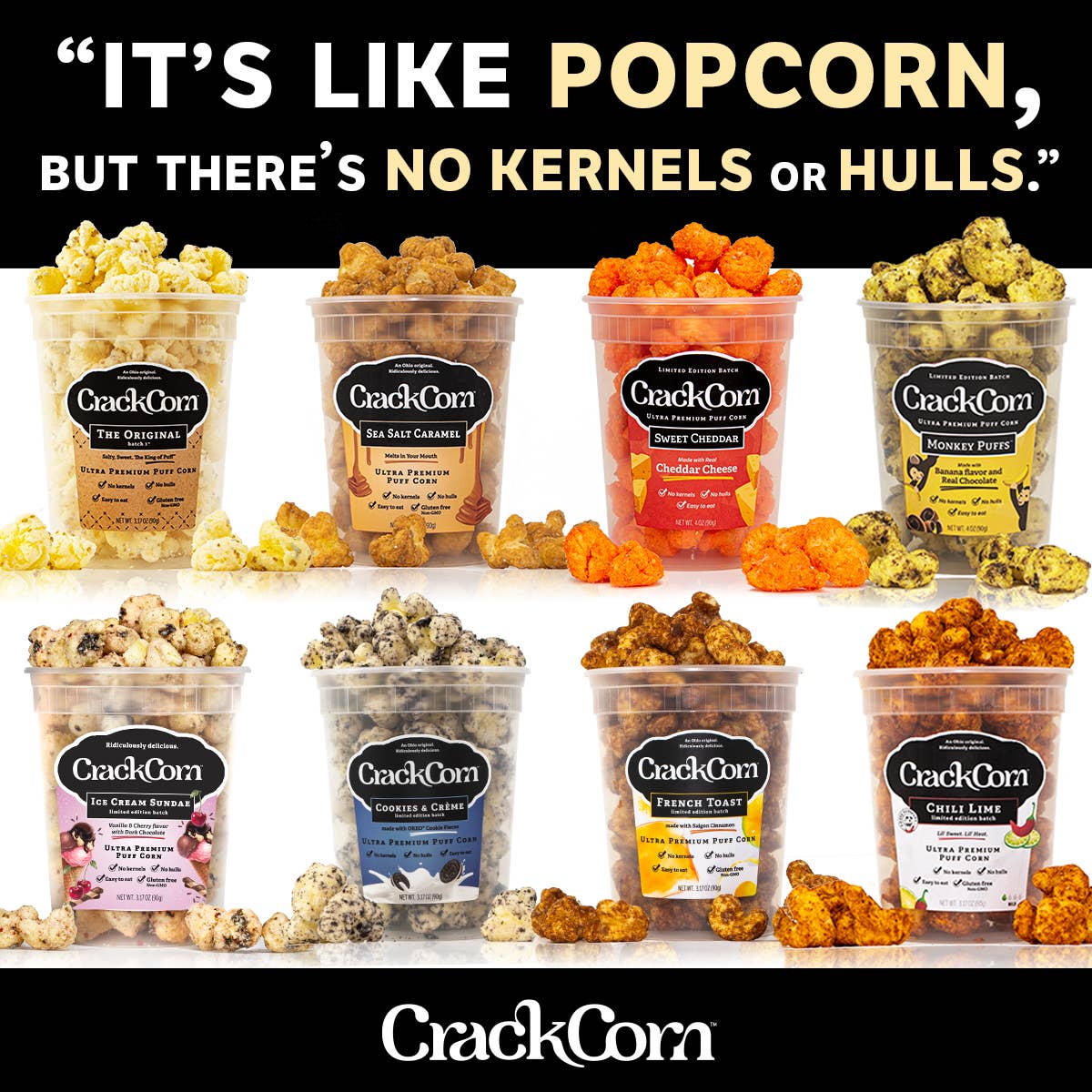 Crack Corn Puffy Pop - Sea Salt Caramel