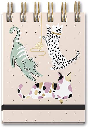 Sketched Cats Spiral Pocket Notebook