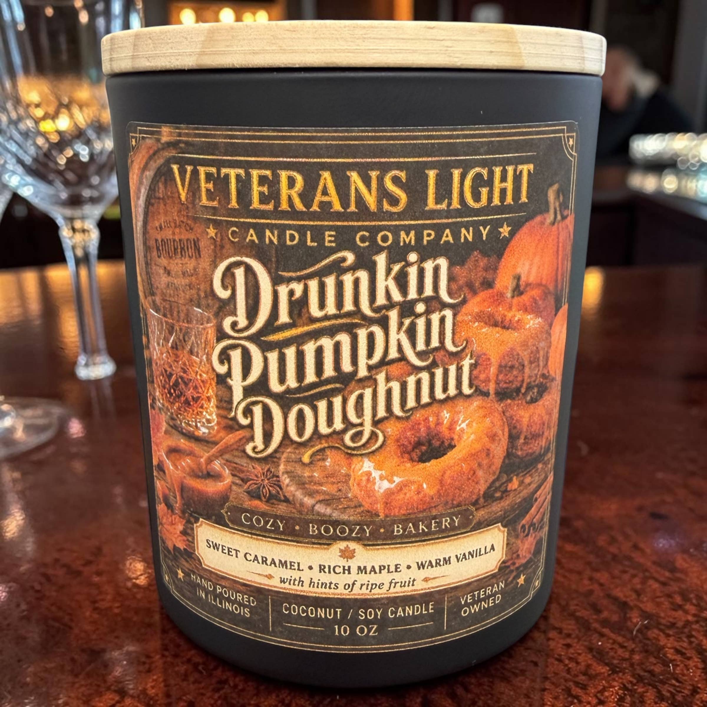 Veterans Light 10oz Candle - Drunkin Pumpkin Doughnut