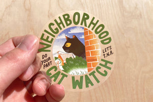 Neighborhood Cat Watch, Trap Neuter Return TNR Sticker