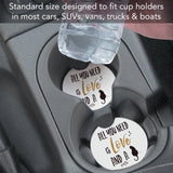 Love A Cat Absorbent Stone Car Coaster