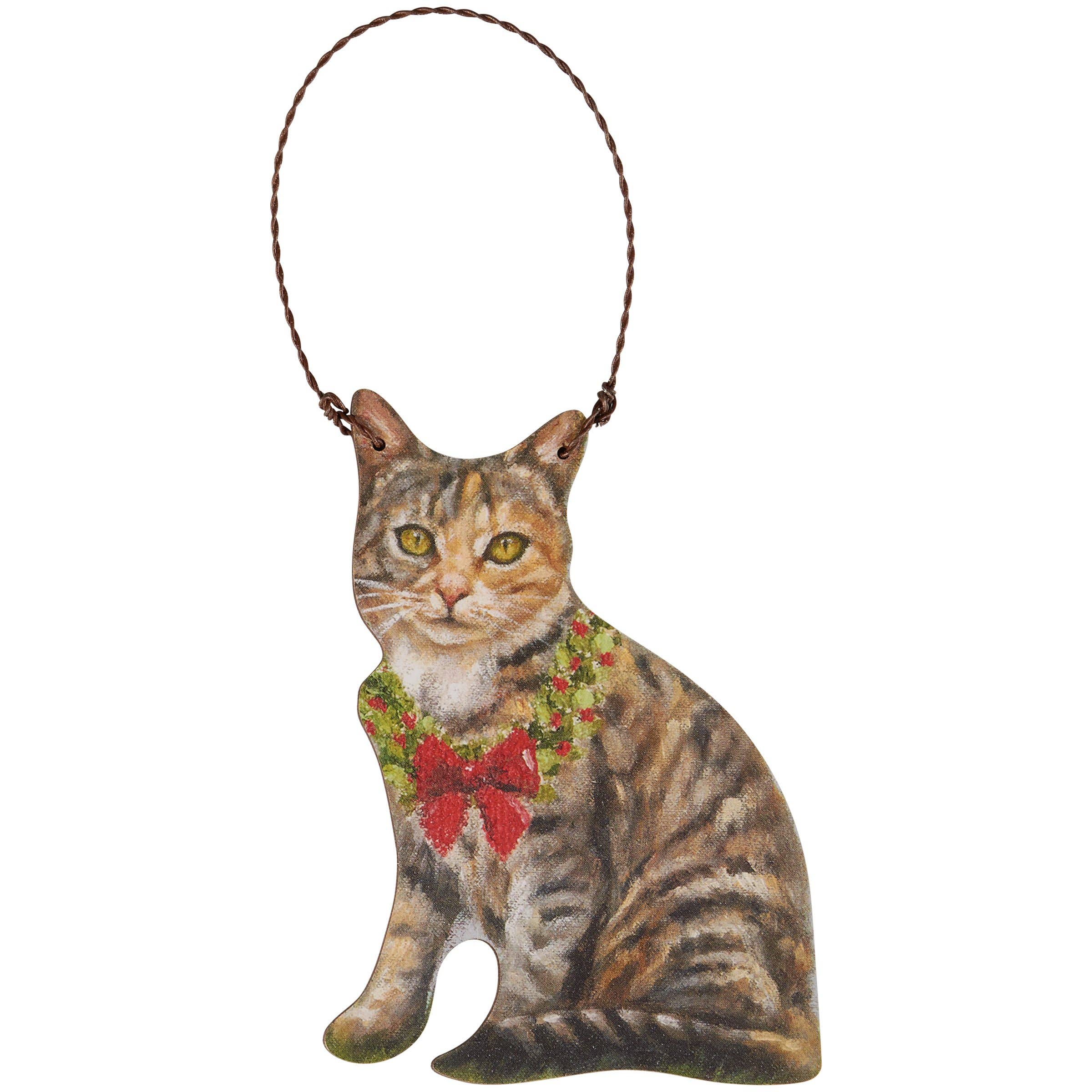 Tabby Cat Scarf Ornament