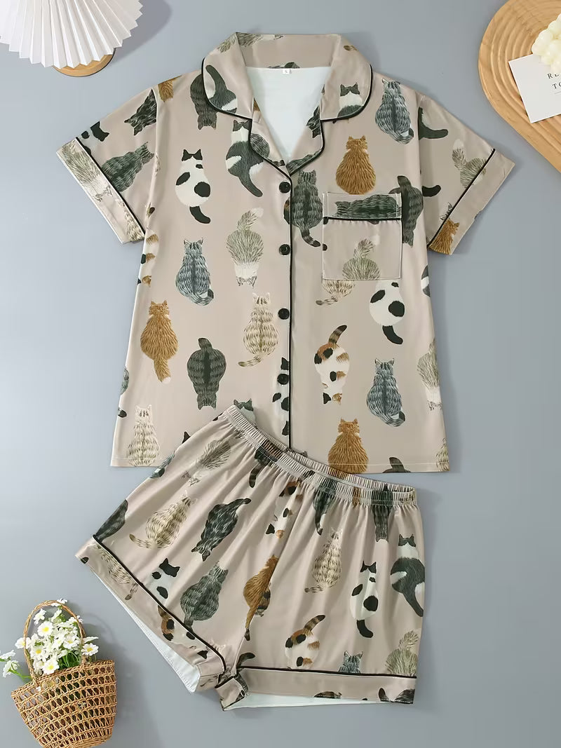 Cozy Cat Café Pajama Set