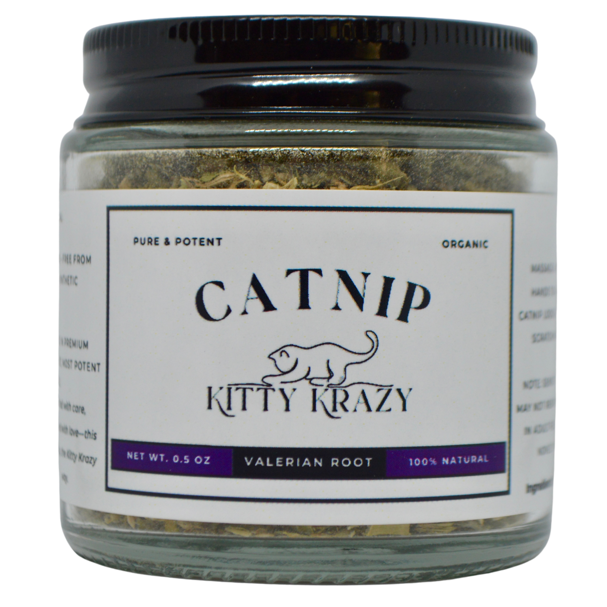 Kitty Krazy Valerian Root Top-Shelf Catnip Blend 0.5 OZ