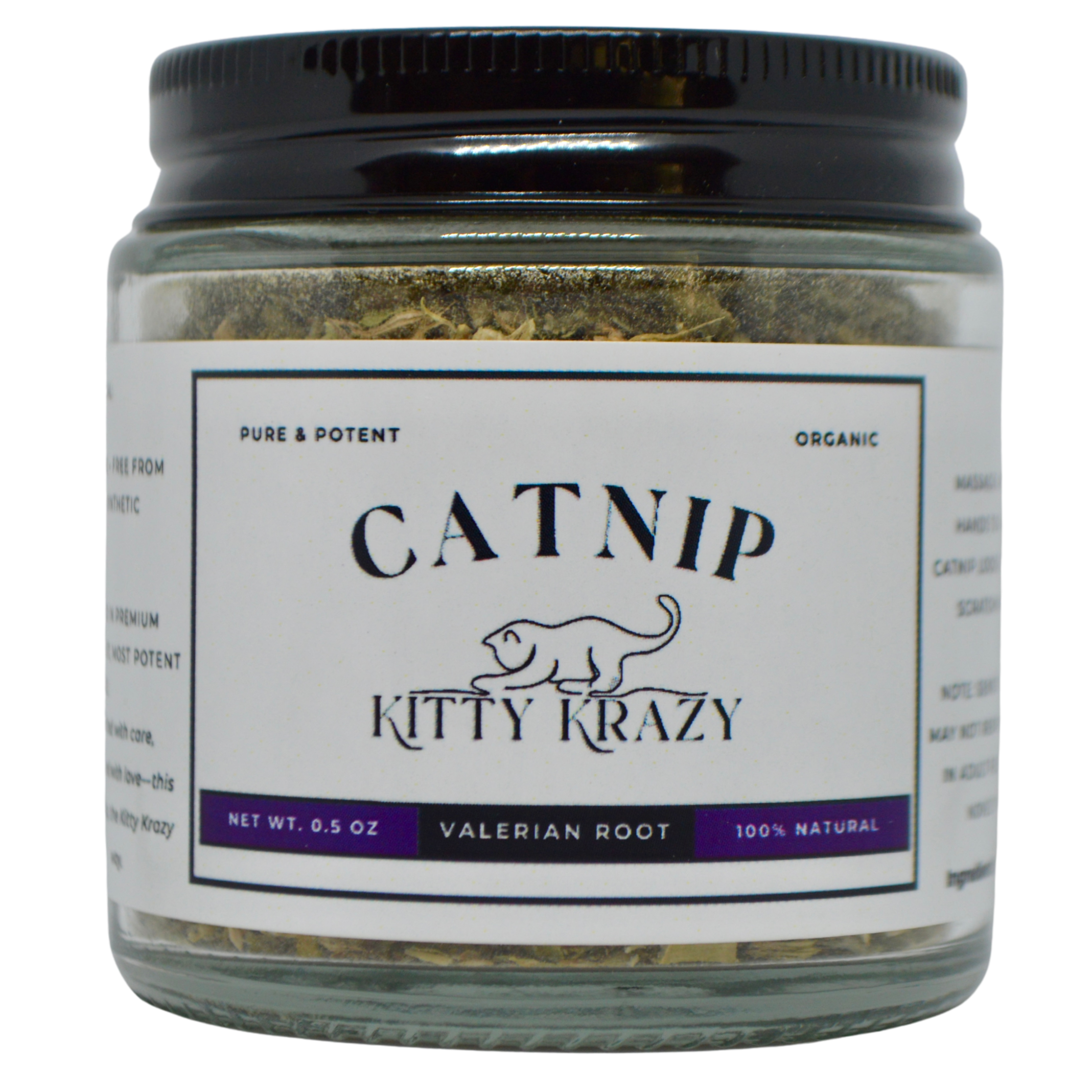 Kitty Krazy Valerian Root Top-Shelf Catnip Blend 0.5 OZ