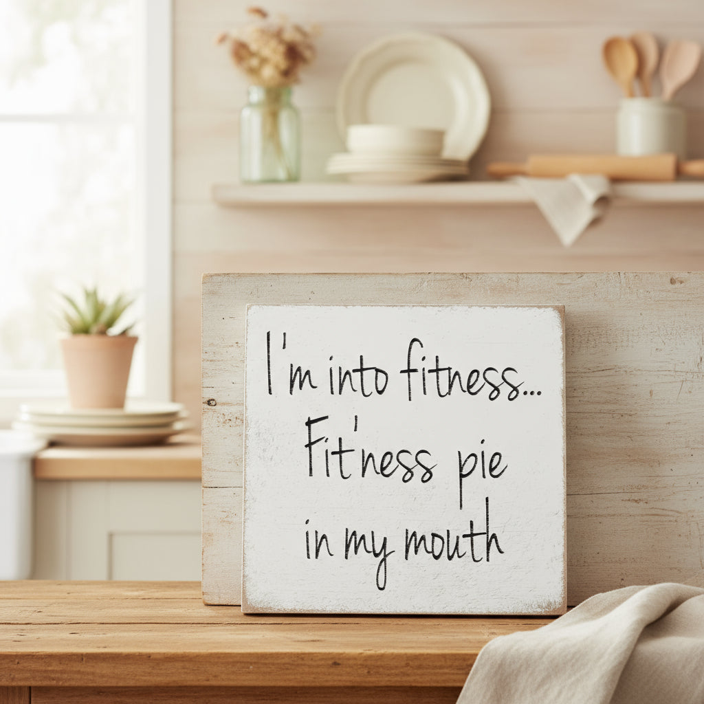 Fitness Wooden Block Sign