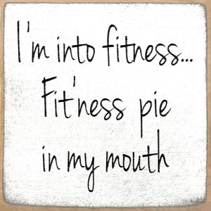 Fitness-5X5 Wooden Block Sign