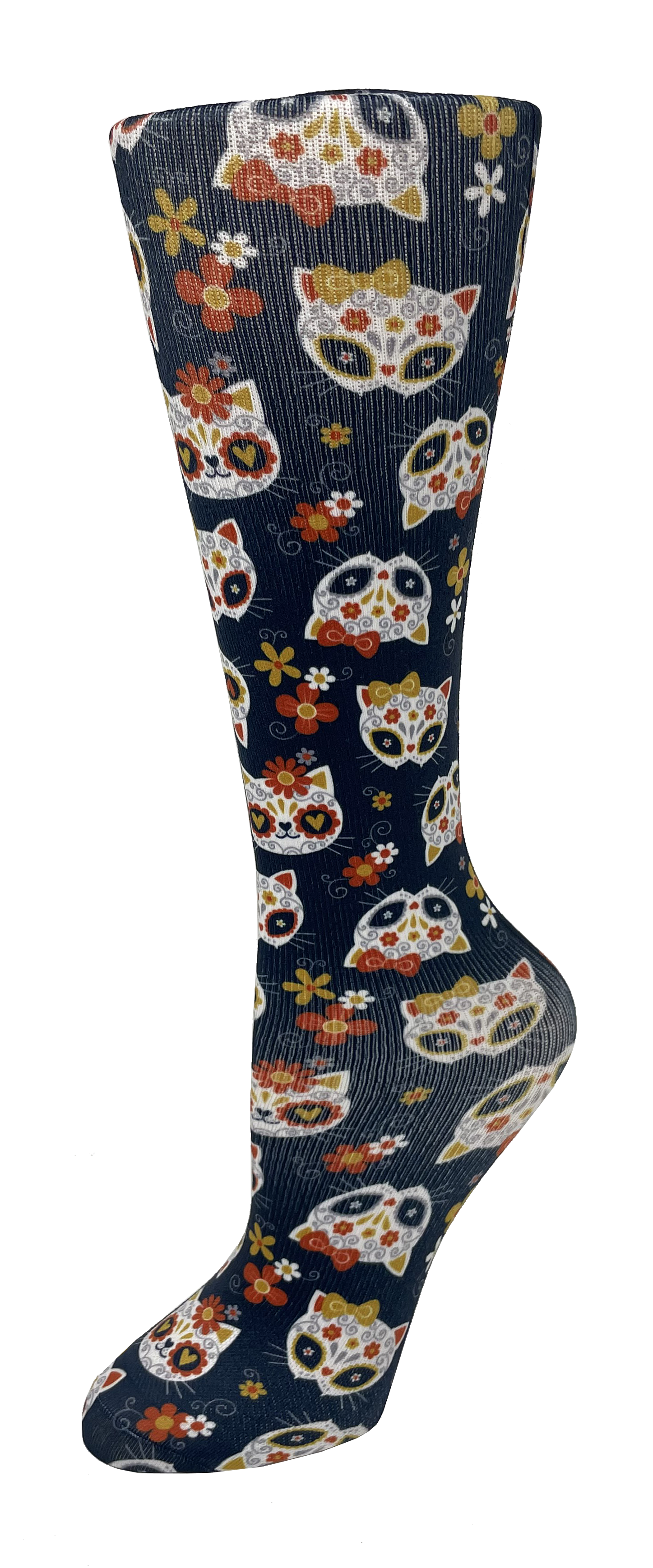 Cutieful Compression Socks- Sugar Skull Kittens