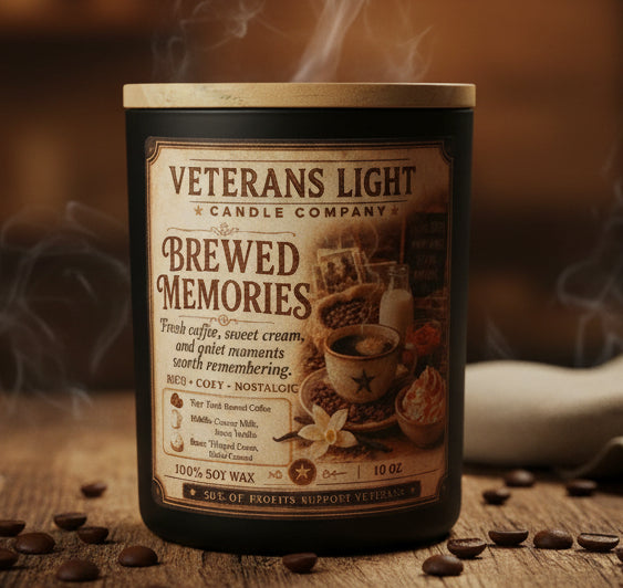 Veterans Light 10oz Candle - Brewed Memories