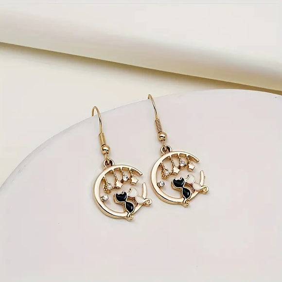 Under the Stars Cat Earrings