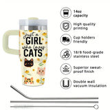 Just a Girl who Loves Cats 14oz Tumbler
