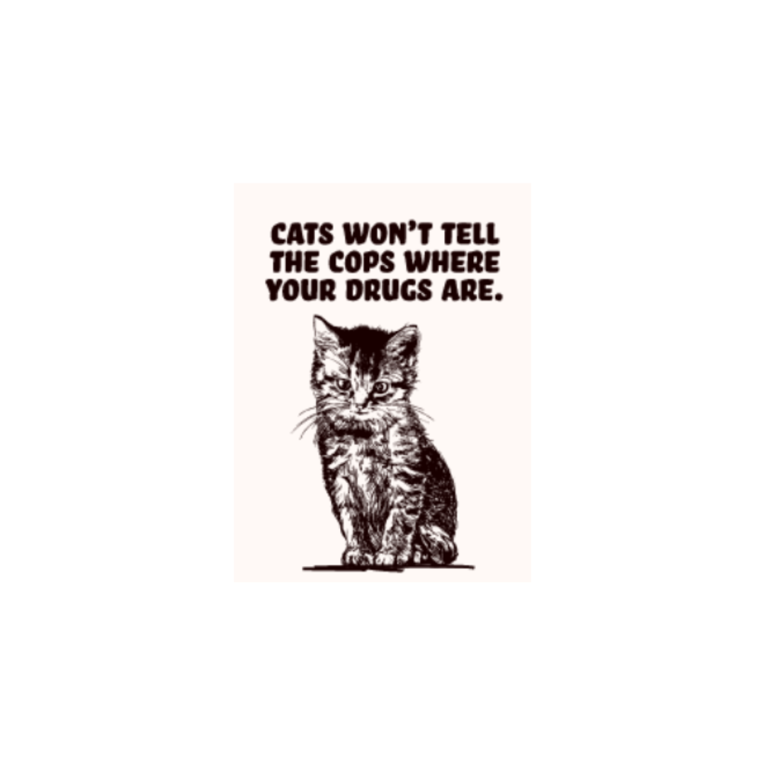 Cats won't tell Cops Magnet