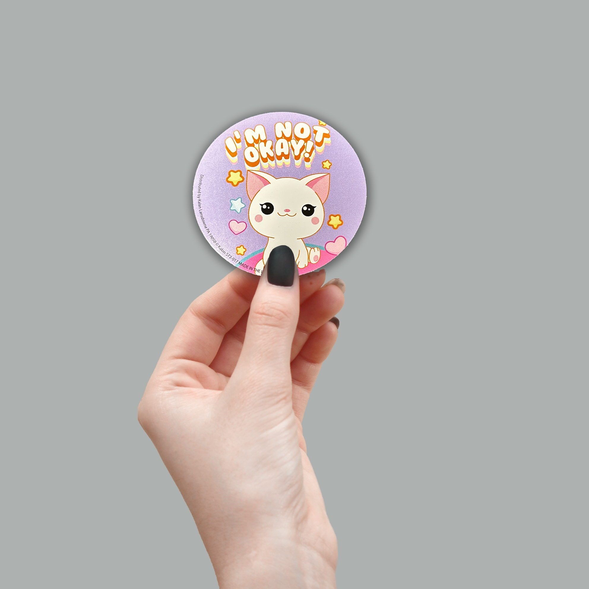 I'm Not Okay Kitty Die-Cut Sticker