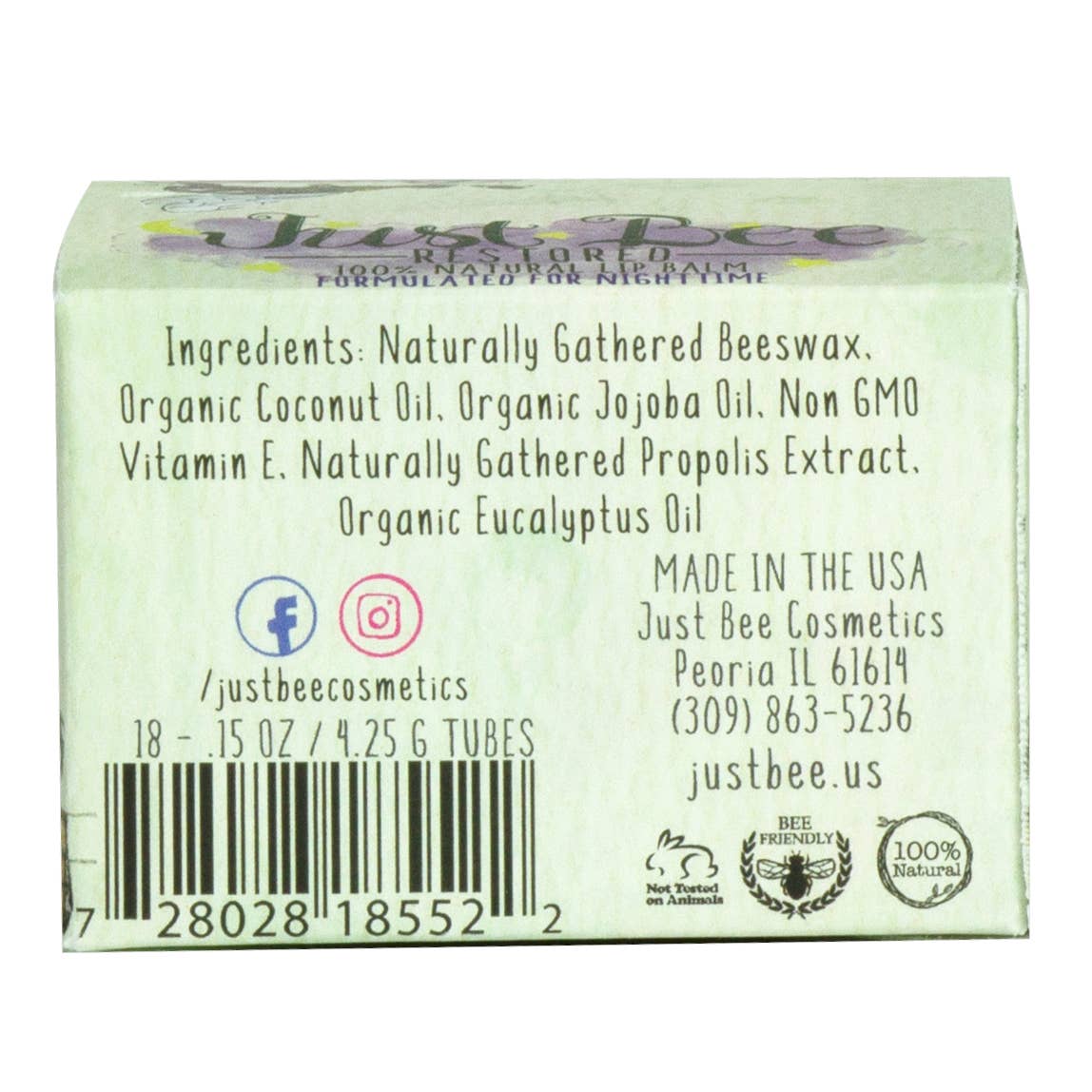 Just Bee Renewed Lip Balm Lavender