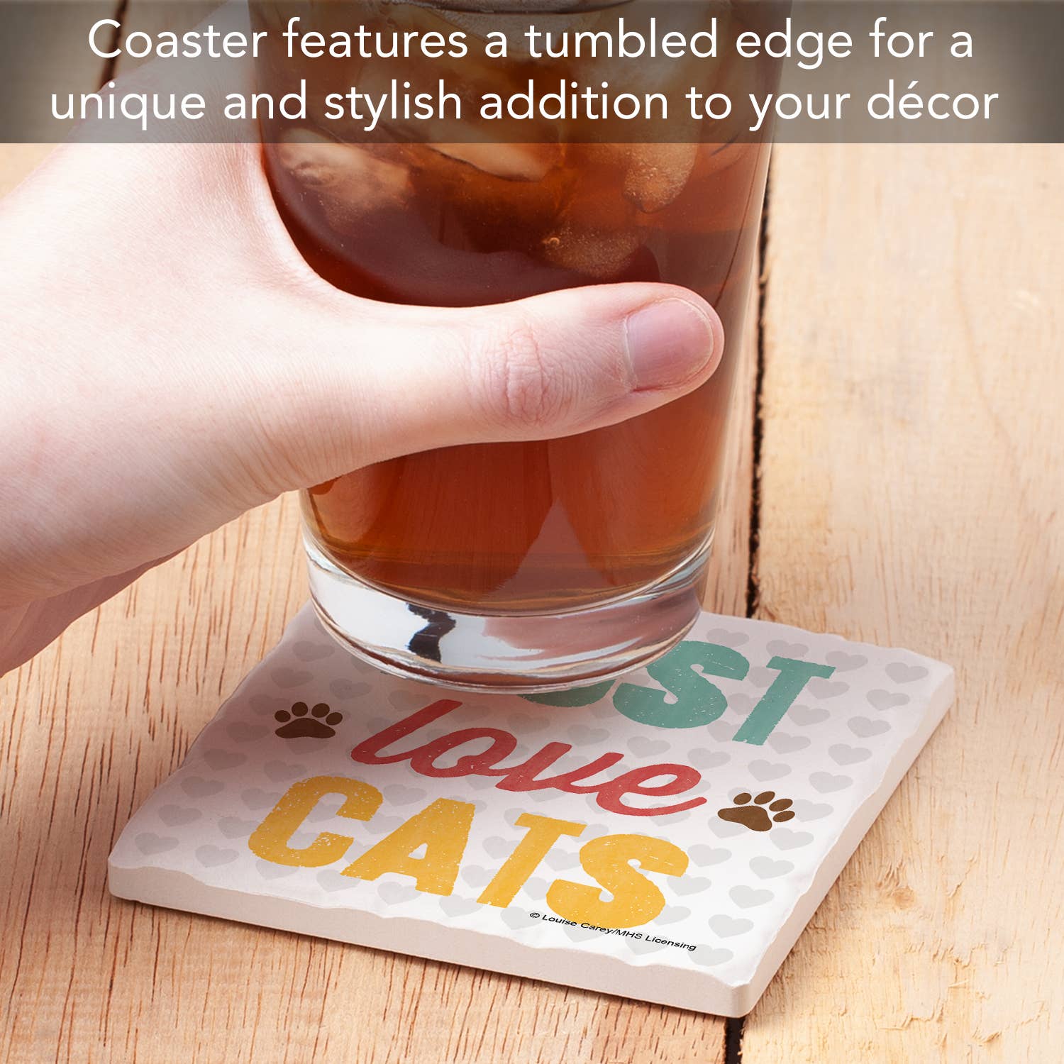 Must Love Cats Absorbent Stone Coaster
