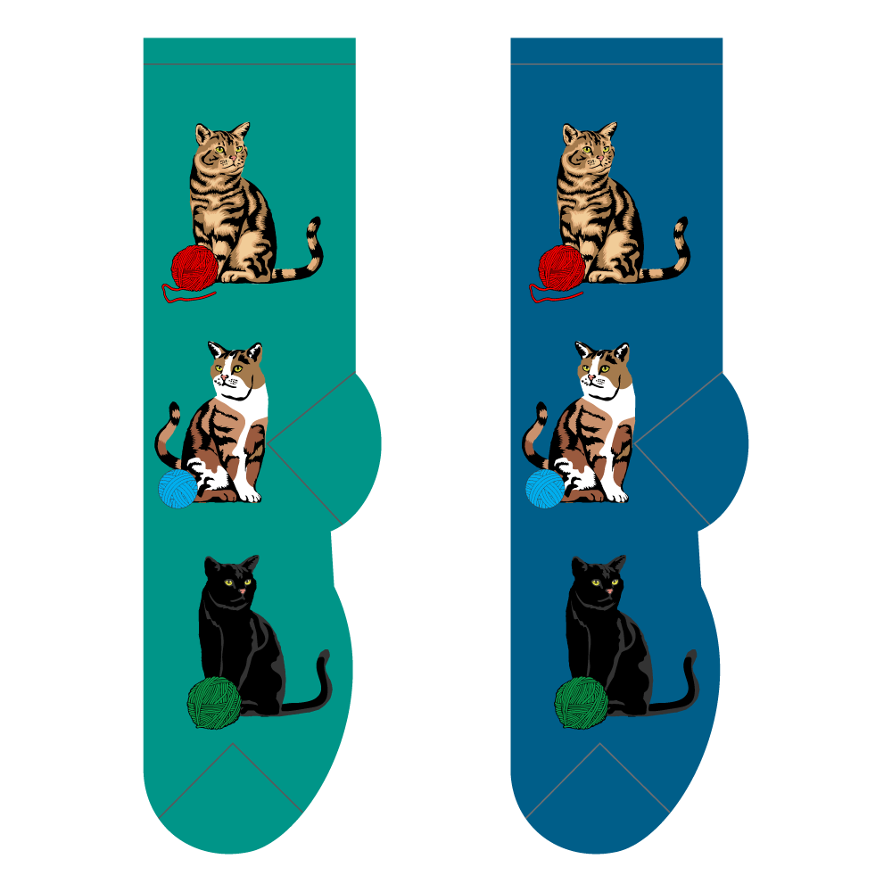 Cat Trio Socks