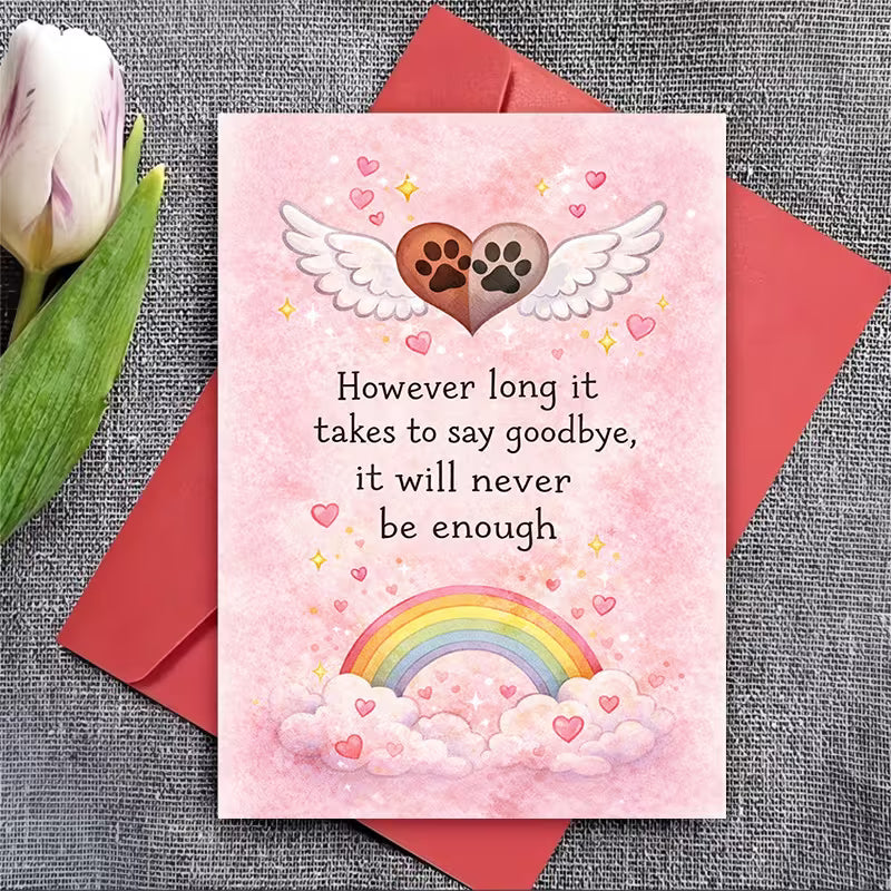 Memorial Pet Sympathy Greeting Card