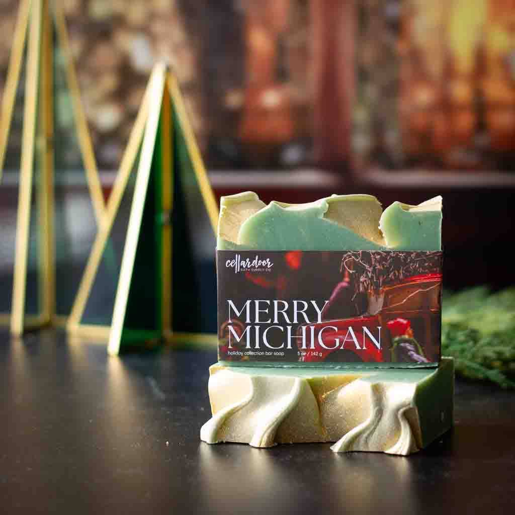 Merry Michigan Bar Soap – bath & body treat at the Feline Community Network gift shop