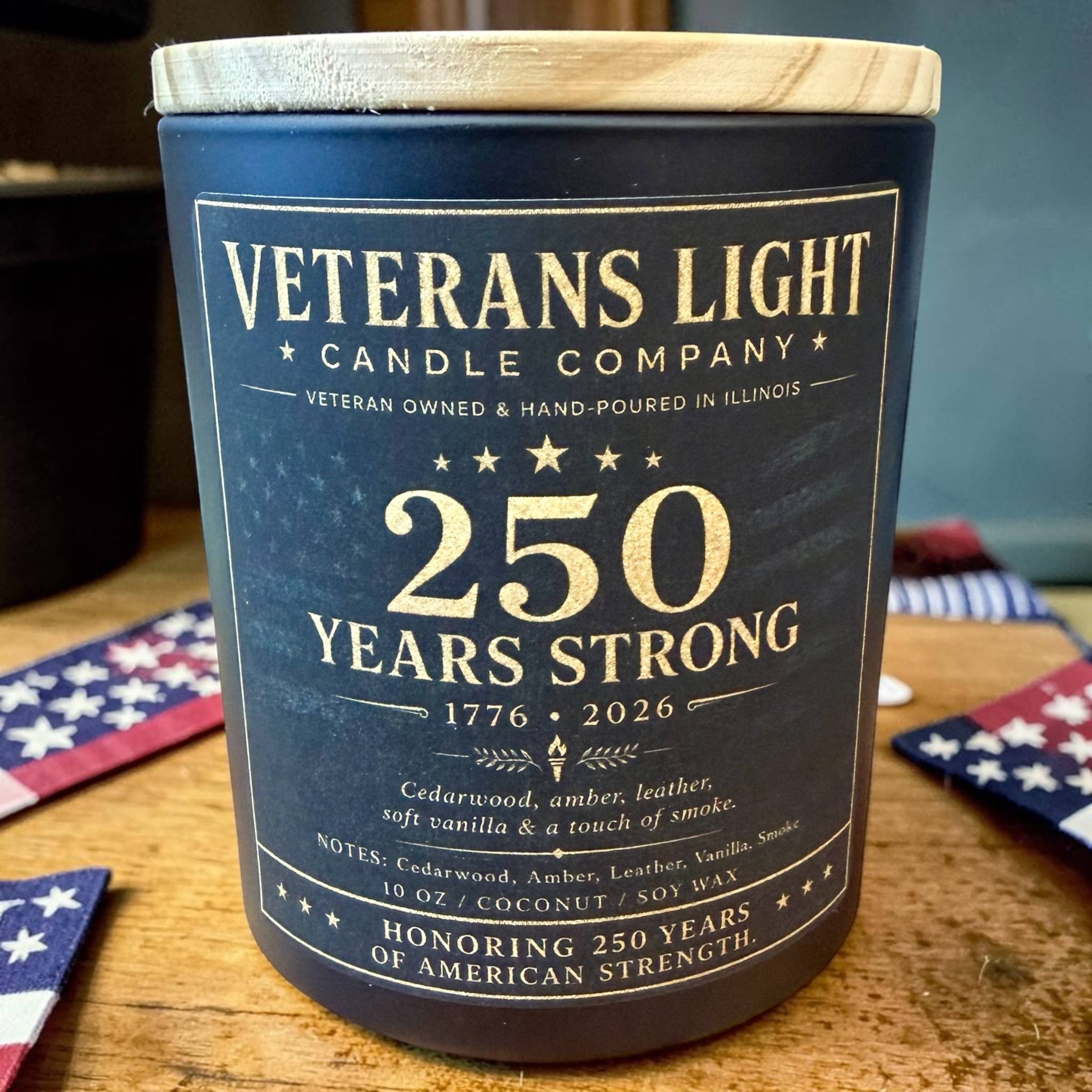 Veterans Light 10oz Candle - 250 Years Strong