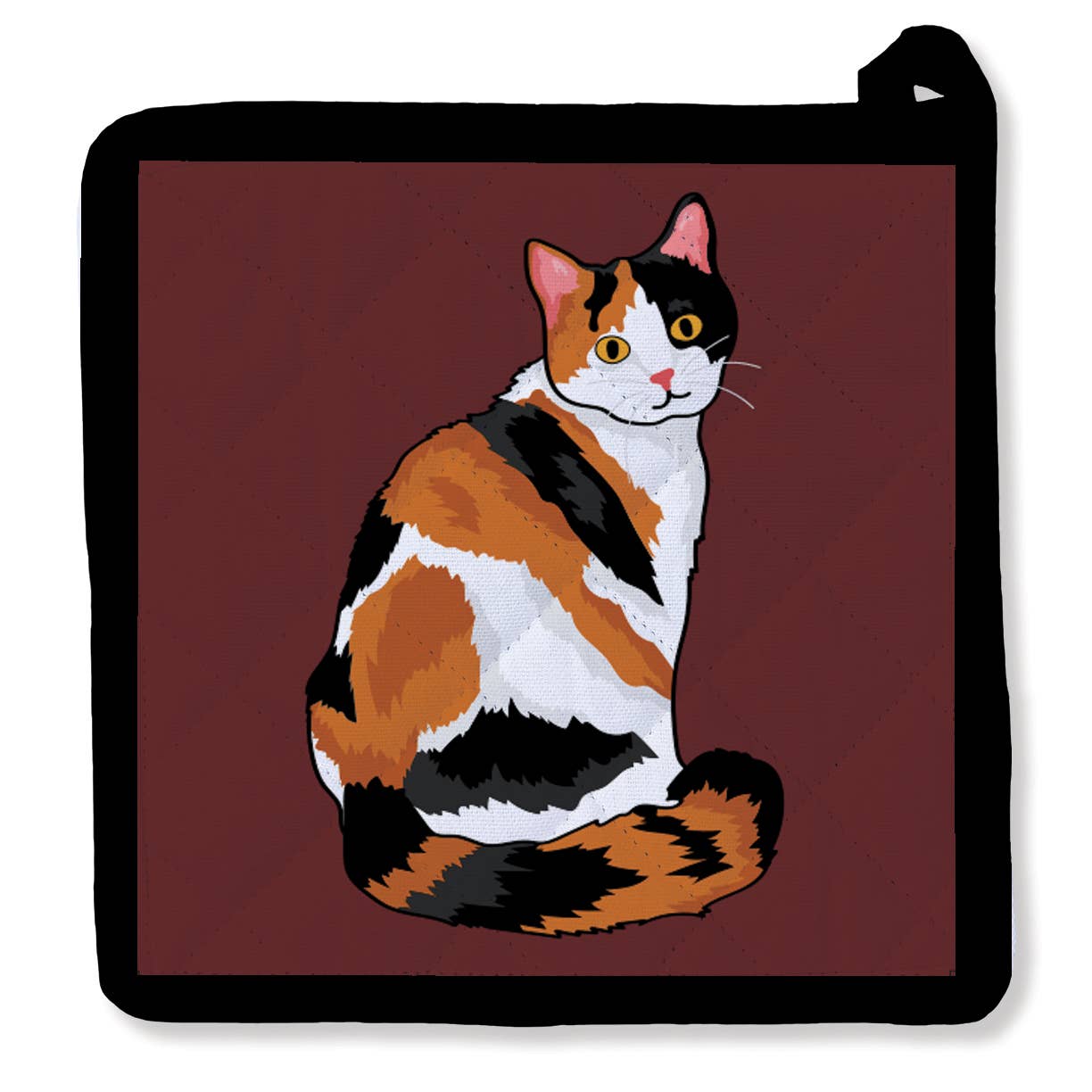 Hello Calico Cat Potholder 
