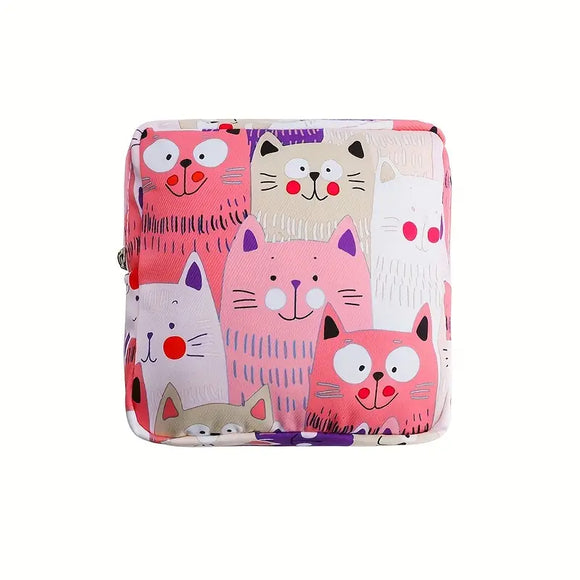 Colorful Cats Monthly Needs Pouch