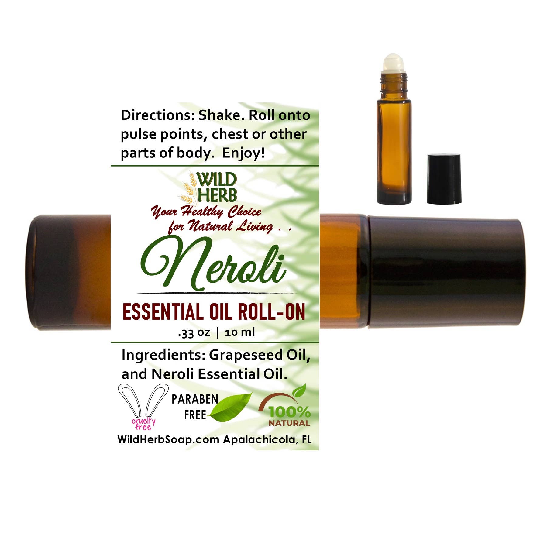 Neroli Essential Oil Roller Top Bottle