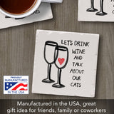 Wine & Cats Absorbent Stone Coaster