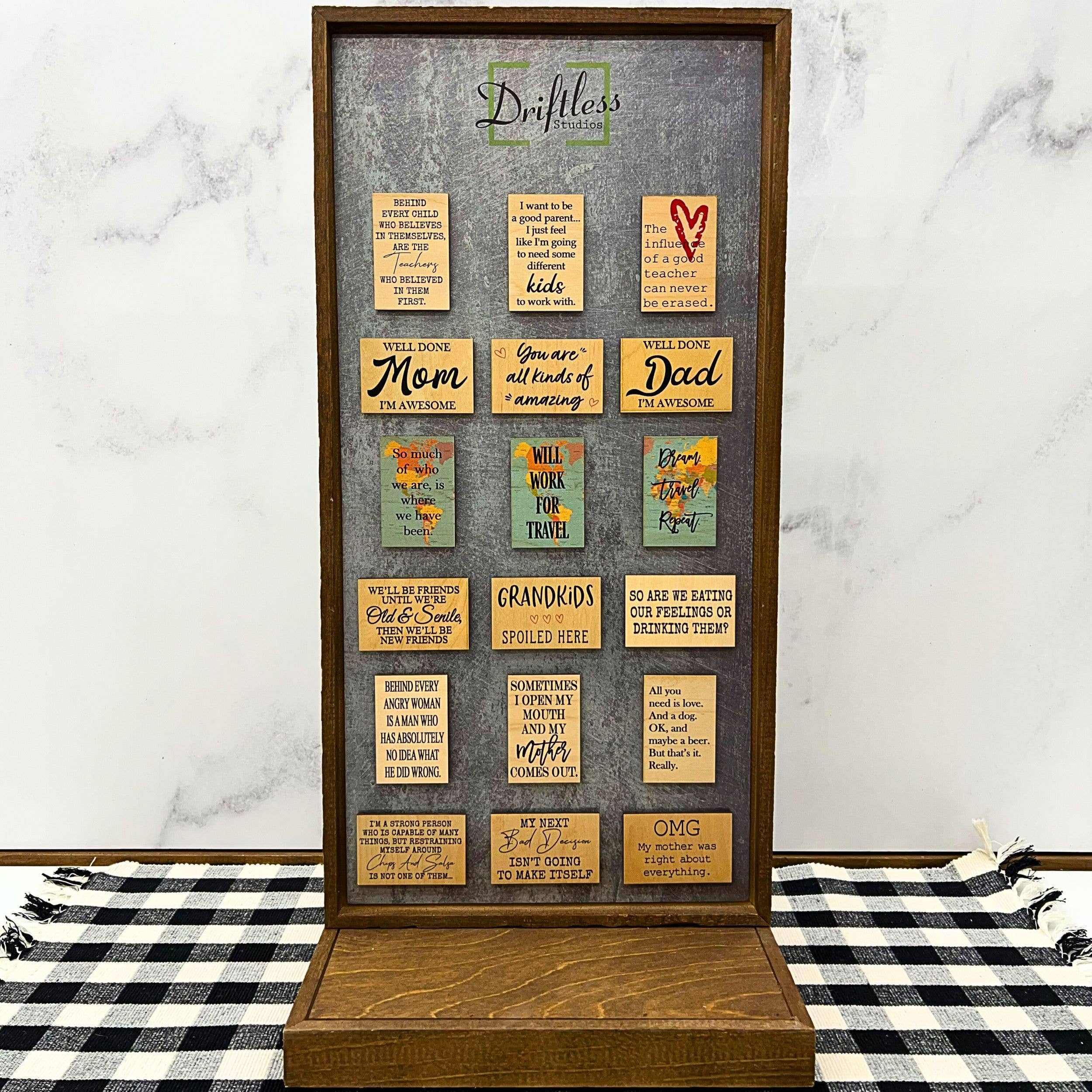 So Are We Eating Our Feelings Or Drinking Them Wood Magnet