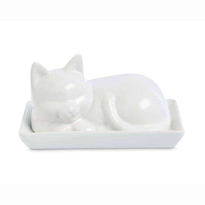 HIC Kitchen Cat Butter Dish With Lid