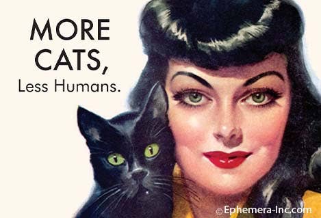More Cats, less humans Magnet